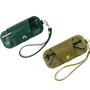 Set di custodie per occhiali in pelle/ Custodia per occhiali personalizzata/ Porta occhiali da lettura personalizzato/ Custodia per occhiali da sole con cinturino/ Custodia morbida per occhiali da donna