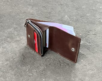 Small Leather Women Wallet| Personalized RFID Handcrafted Bifold Wallet for Cards, Coins, Cash
