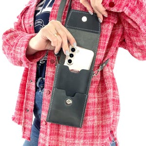 Borsa a tracolla per telefono/Borsa a tracolla in pelle per donna/Borsa per telefono con tracolla/Borsa personalizzata per iPhone 15/16/Borsa piccola per smartphone personalizzata