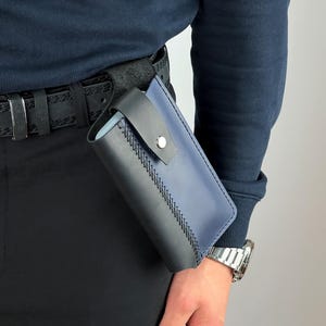 Custom Phone Holder for Belt| Personalized Phone Holster| Handmade Leather Case for iPhone 15| 16 Pro Max| Cell Phone Men Case with Loop