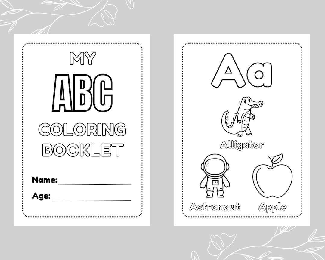 Alphabet Coloring Pages - Etsy