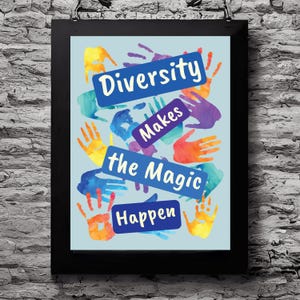 Diversity Makes the Magic Happen Social Justice Poster Wall Art Home Decor