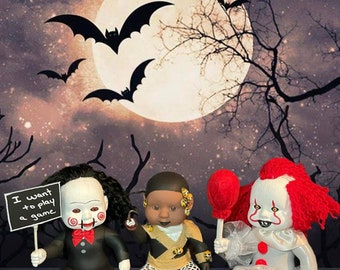 Hand painted horror dolls