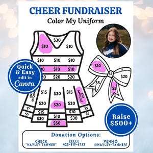 Editable Cheer Fundraiser Template, Fill My Megaphone Cheer Fundraiser Printable, Cheerleading Team Fundraising Flyer Form, Pay the Day Idea