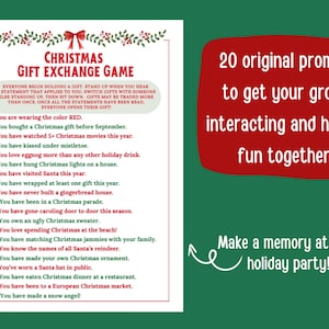 Jogo de troca de presentes de Natal, elefante branco, jogos de festa de Natal, jogos de Natal para imprimir para famílias, festas, atividades de Natal para adolescentes imagem 2