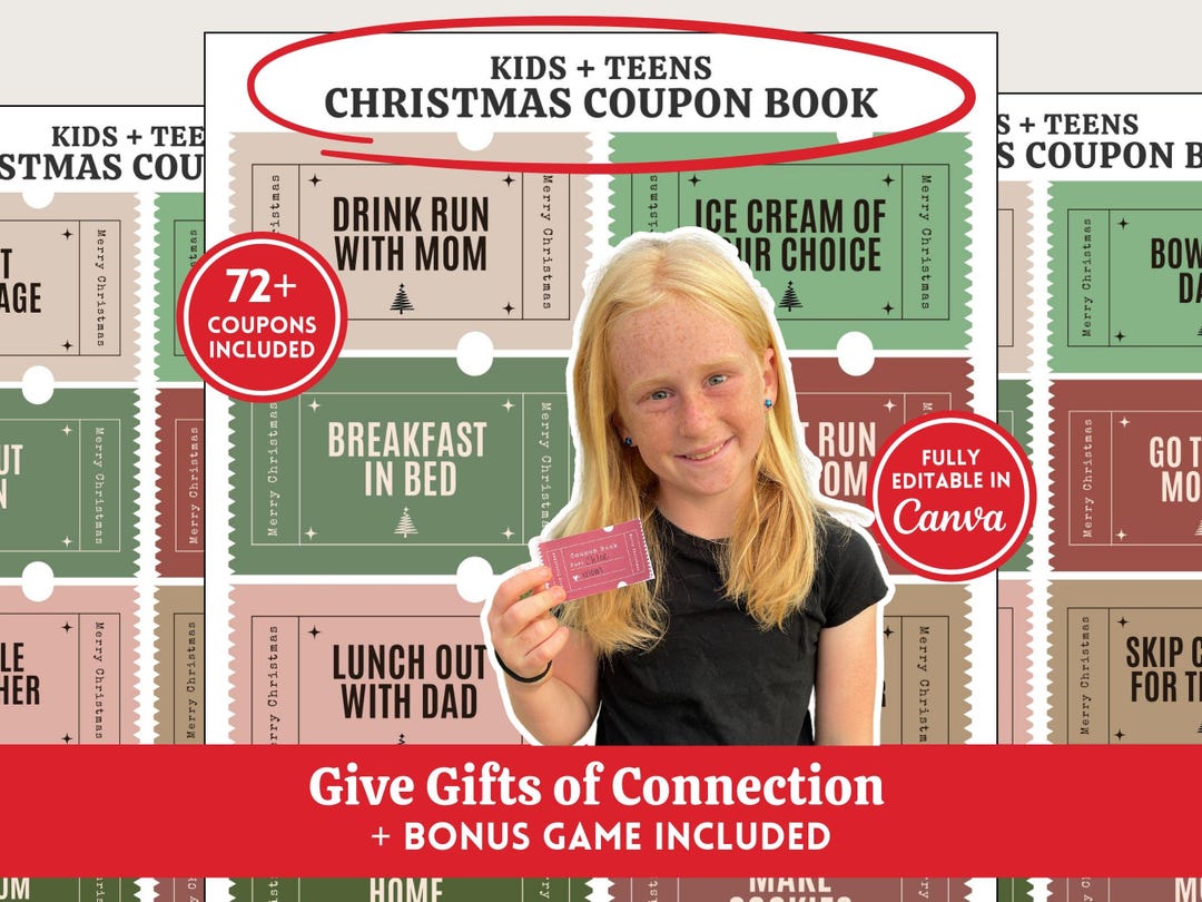 Christmas Coupon Template for Kids and Teens Last Minute Idea Coupon ...