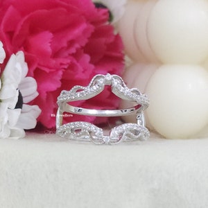 Alliance, rehausseur de bague, rehausseurs de bague, rehausseurs de bague Art déco, rehausseur de bague d'espacement de bague, parure de bagues femme or 14 carats