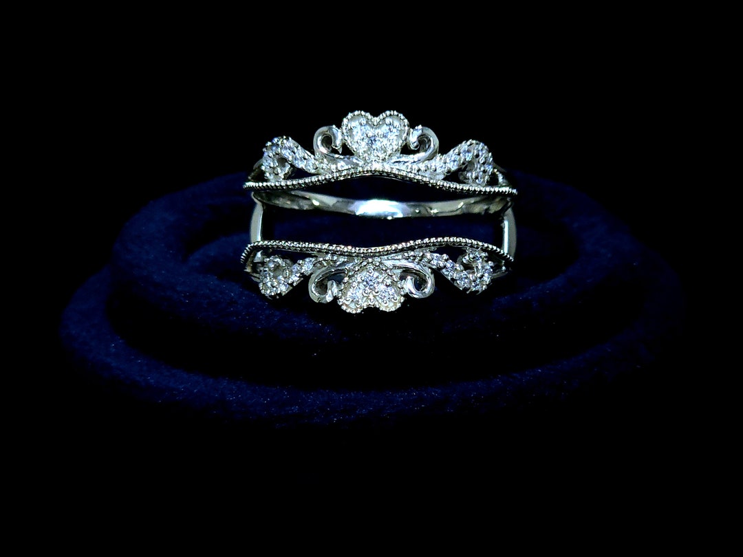 Art Deco Ring Enhancer VVS Diamond Ring Vintage Bridal Ring Etsy