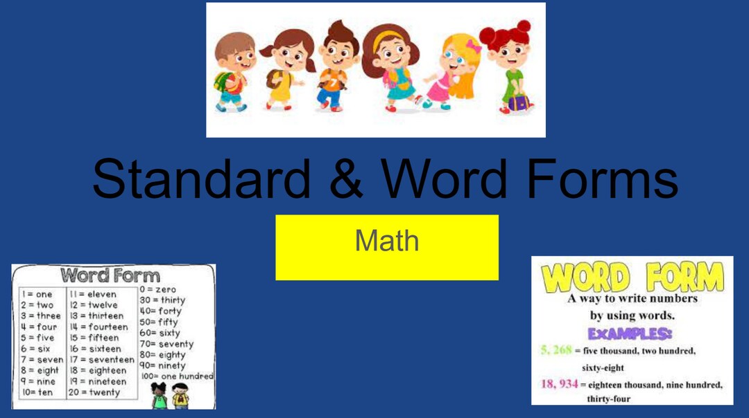 Math Standard and Word Forms - Etsy