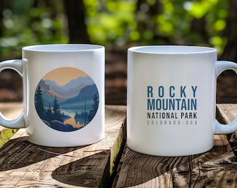 Taza del Parque Nacional de las Montañas Rocosas: regalo para los amantes de las actividades al aire libre en Colorado