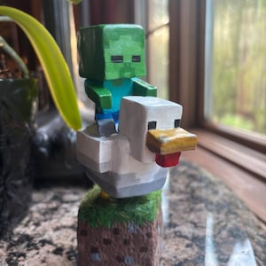 Chicken Jockey - Polymer Clay Figurine