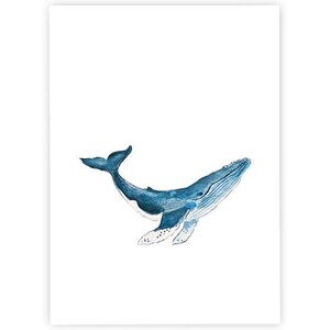 Buckelwal | Postkarte | Aquarell