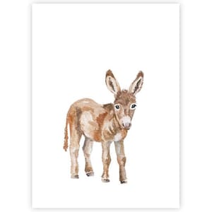 Esel | Postkarte | Aquarell