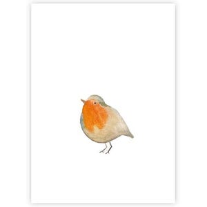 Rotkehlchen | Postkarte | Aquarell