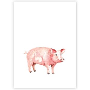 Schweinchen | Postkarte | Aquarell
