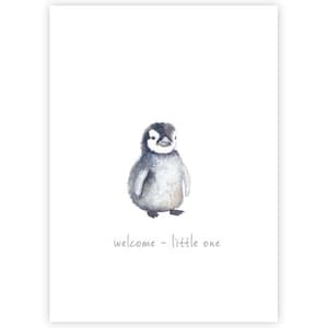 Pinguin | Postkarte | Aquarell
