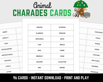 Sports Charades Printable Party Game Downloadable Sports Charades Cards ...