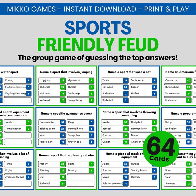 Family Feud Housewarming Game - Etsy