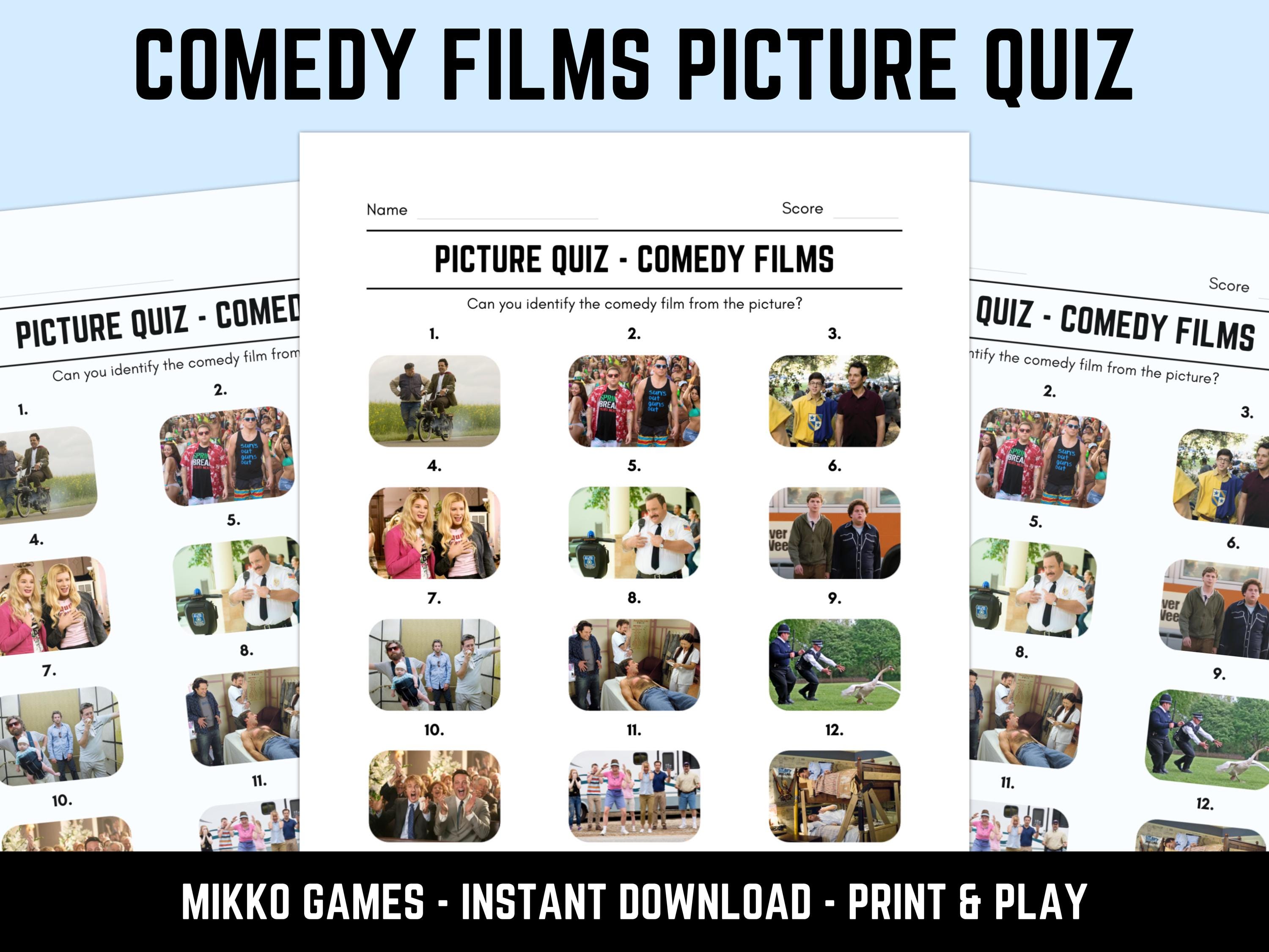 Printable Comedy Films Picture Quiz With Answers: Picture Round Quiz