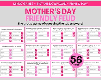 Mother’s Day Friendly Feud: Printable Party Game for Kids & Adults
