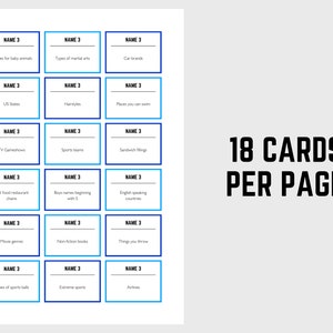 Family 5 Second Game Printable Party Game Downloadable 5 Second Rule ...