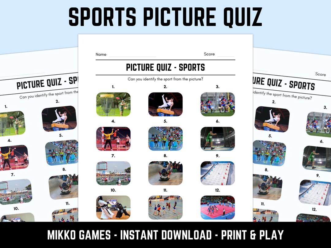 Trivia Sp Printable Sports Picture Quiz With Answers: Picture Round Quiz Sheets ...