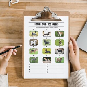 Printable Dog Breeds Picture Quiz With Answers: Picture Round Quiz ...