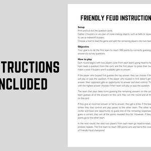Friendly Feud Instructions