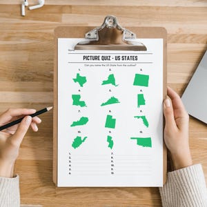 State Trivia Images Printable US States Picture Quiz With Answers: Picture Round Quiz ...
