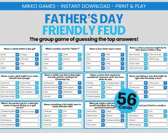 Father’s Day Friendly Feud: Printable Party Game for Kids & Adults