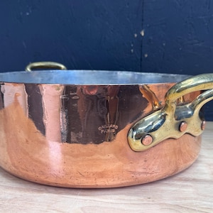 Gaillard Copper Rondeau 3.1/3.3mm – Mid-1950s to 1980s – Newly Retinned – 35 cm / 13.8" – Flat Bottom