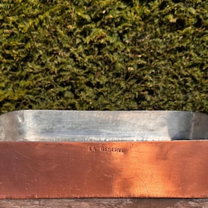 Roasting pan from restaurant "La Reserve" copper new tin heavy 2.7 -3mm
