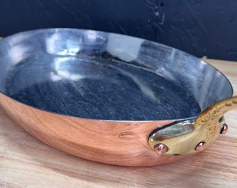 Grande padella per pesce in rame di Verbeelen 40 × 26 cm 15,7 × 10,2 pollici nuova latta