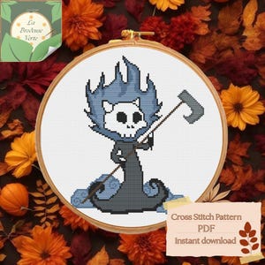 PDF Cross Stitch Pattern - Halloween The Grim Reaper