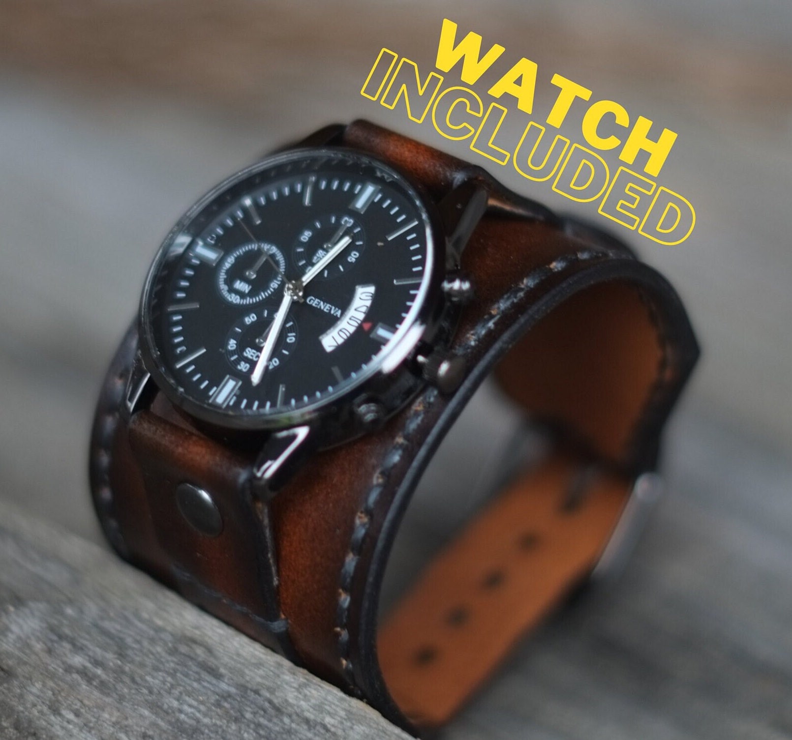 Mens Leather Watch Etsy Canada