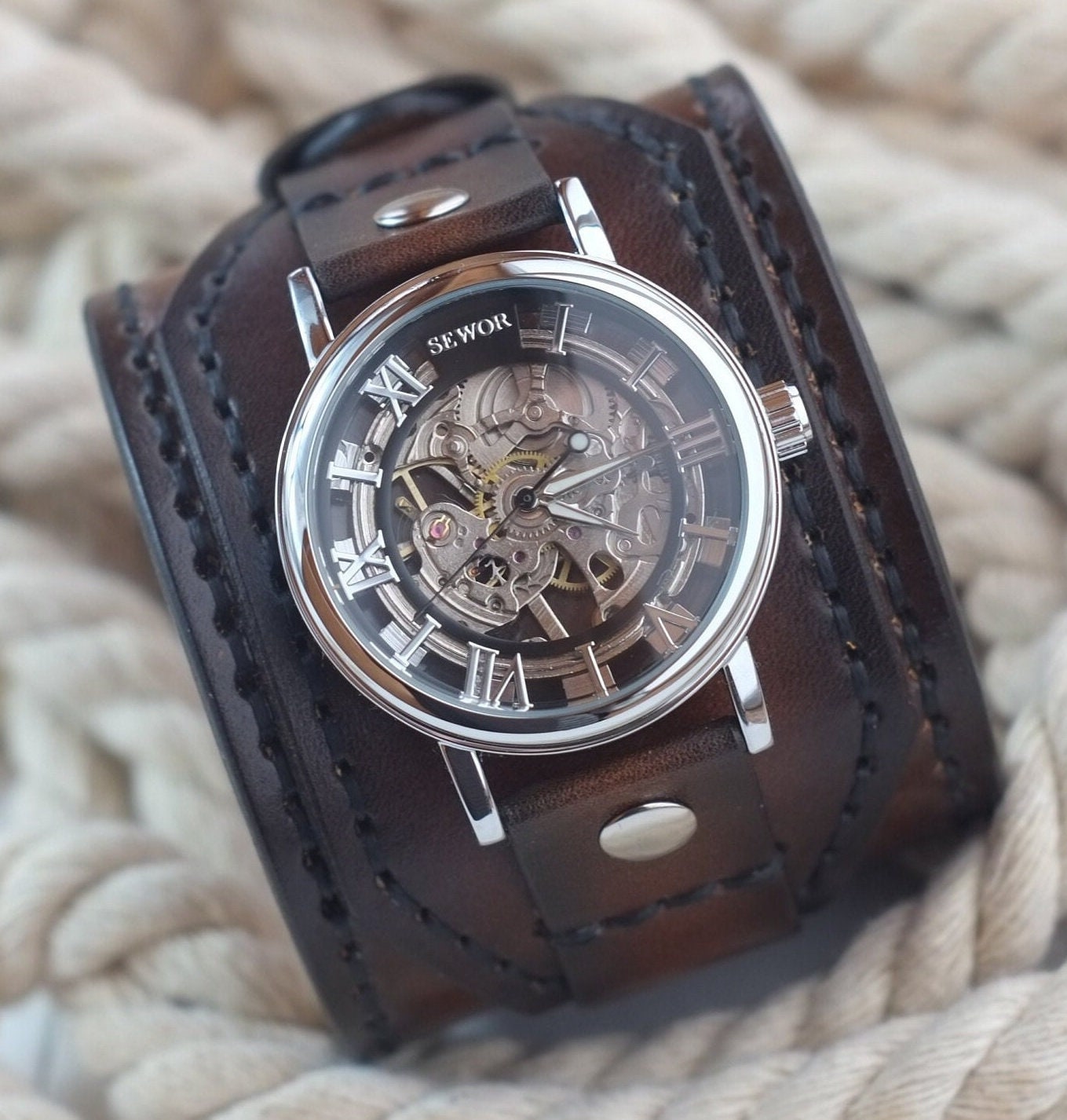 Biker watch band Etsy