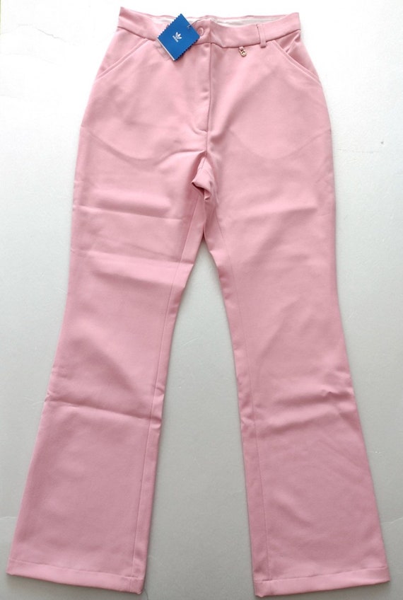 ADIDAS ORIGINALS Vintage women pink pants, flared,