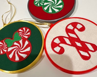 Embroidered Christmas ornaments