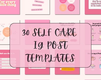 Self Care Vorlagen | Social-Media-Vorlagen | canva Vorlagen | bearbeitbare Vorlagen | Marketing Vorlagen | Coaching-Vorlagen | mädchenhaftes Thema