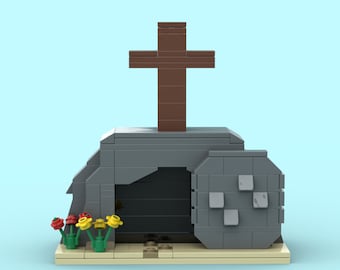 Instrucciones para construir la cruz y la tumba vacía de LEGO