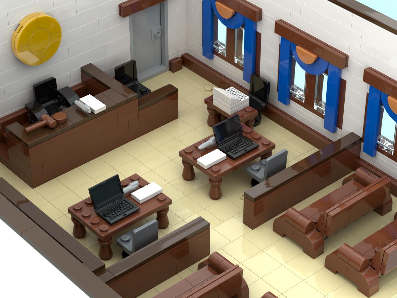 Custom Building Blocks Courtroom Diorama - Instructions Only - Etsy