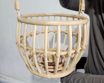 Artisan Made Rattan Baby Basket Prop, Rattan Basket, Rattan Baby Prop