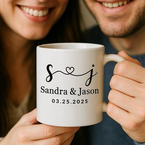Personalized Mr & Mrs Coffee Mugs Husband and Wife Mugs Mr and Mrs Mug Custom Mr Mrs Coffee Mugs engaged couple mugs Custom wedding mug