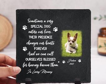 Personalized Pet Memorial Stone: Waterproof Rock Slate, Home & Garden