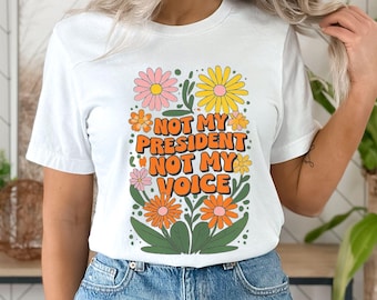 Chemise de protestation fleurs sauvages : résistance florale, t-shirt droits civiques