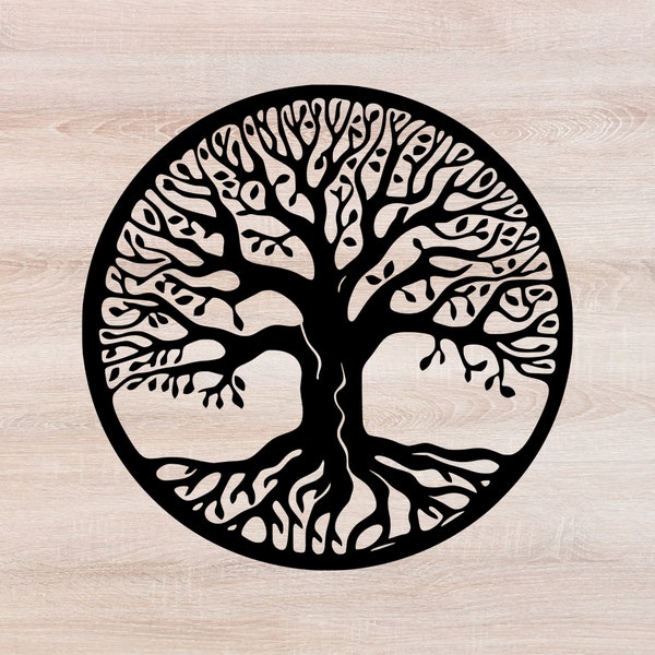 Tree of life DXF file svg / png / eps / file cnc plasma, vinyl cutter, cricut, cameo cnc dxf cnc plasma cut files zip, wood wall art, laser