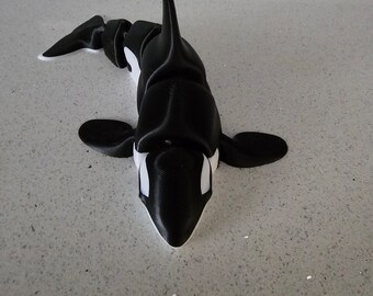 Flexible Orca Whale 3D printed