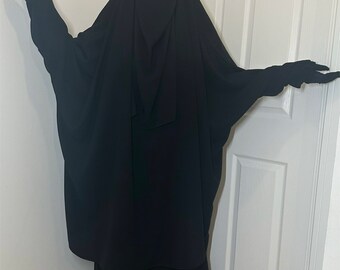 Jilbab Black with Skirt Pockets