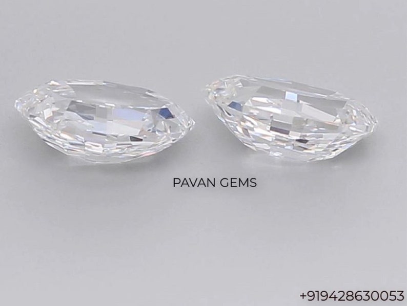 Colorless Dutch Oval Cut Diamonds Pair For Earring | Lab Grown Diamond For Jewelry Making | Fancy Loose Diamond For Birthday Gift Jewelry
