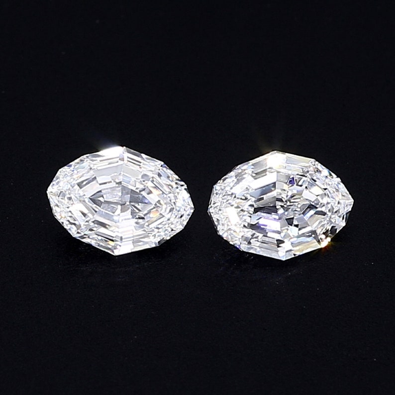 Colorless Dutch Oval Cut Diamonds Pair For Earring | Lab Grown Diamond For Jewelry Making | Fancy Loose Diamond For Birthday Gift Jewelry